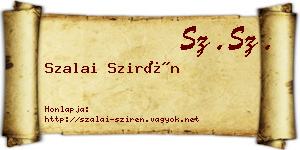 Szalai Szirén névjegykártya